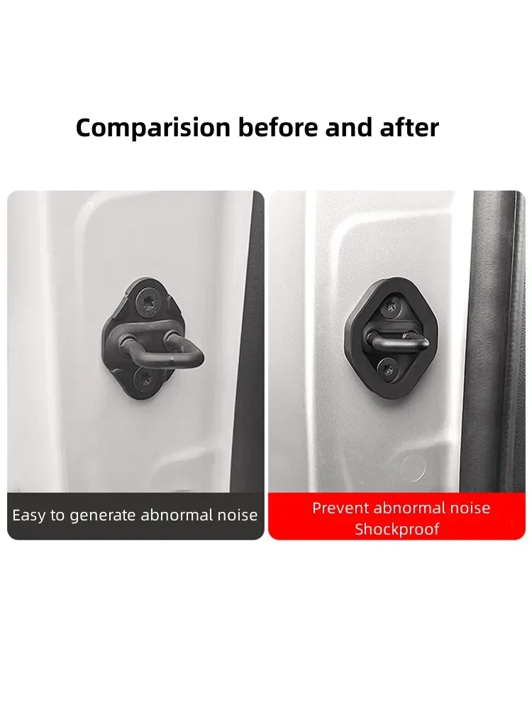 For Toyota Sienna 2021 2022 Car Door Lock Decoration Protection Cover Absorber Noise Reduction Waterproof  Exterior Accessories