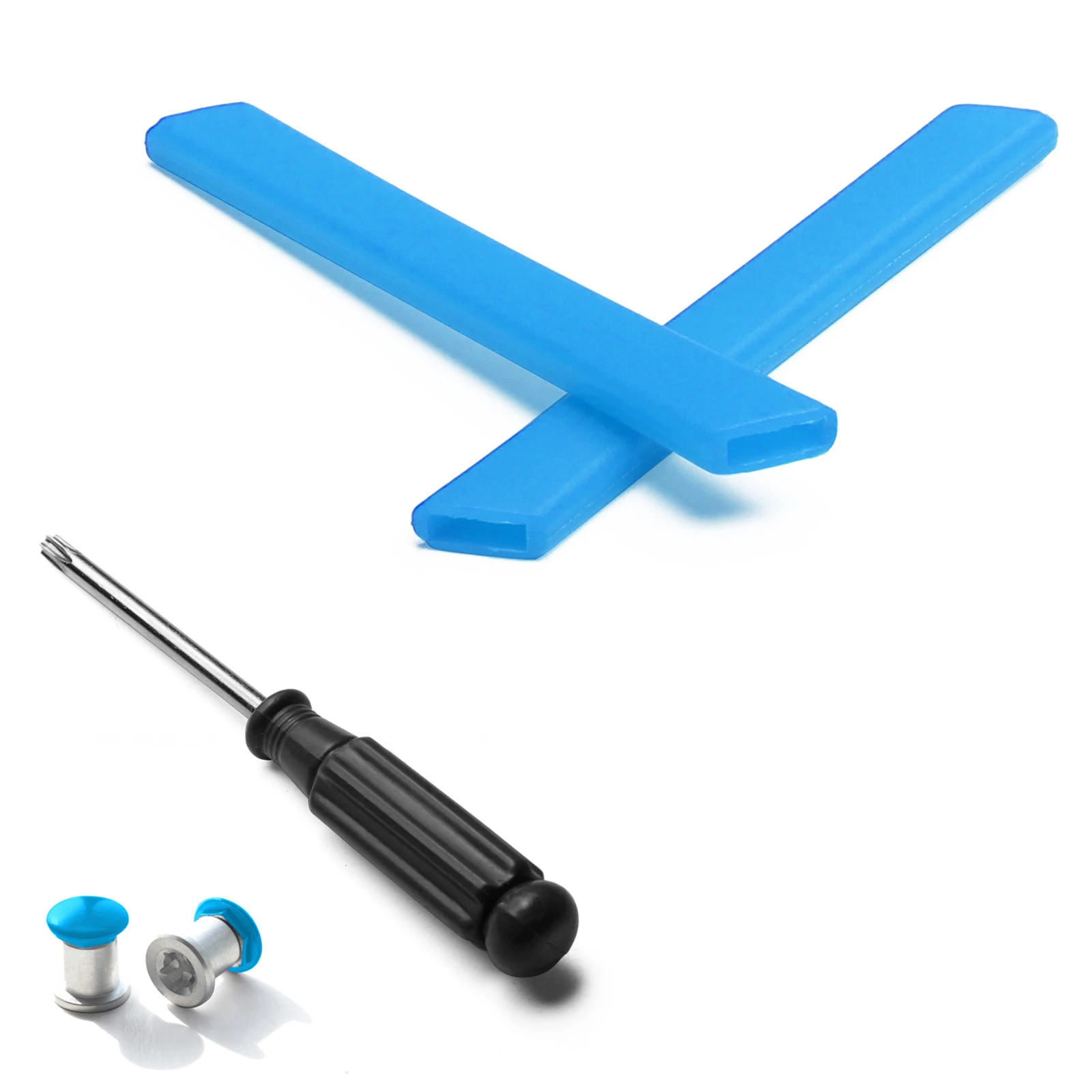 ezoptix123 Replacement Rubber Ear Socks & Bolt & Black Screwdriver T20 For-Oakley Jawbone Sunglasses
