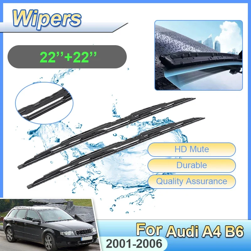 

Для Audi A4 B6 Wiper 20012002 2003 2004 2005 2006, передние дворники, лезвия, щетки, резак для лобового стекла, автомобильные аксессуары