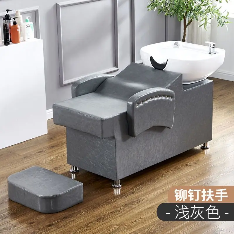 Professional Hairdressing Chair Washbasin Hair Therapy Shampoo Bed Washing Mobile Basin Shower Reclining Salon Stuhl Barber Wash