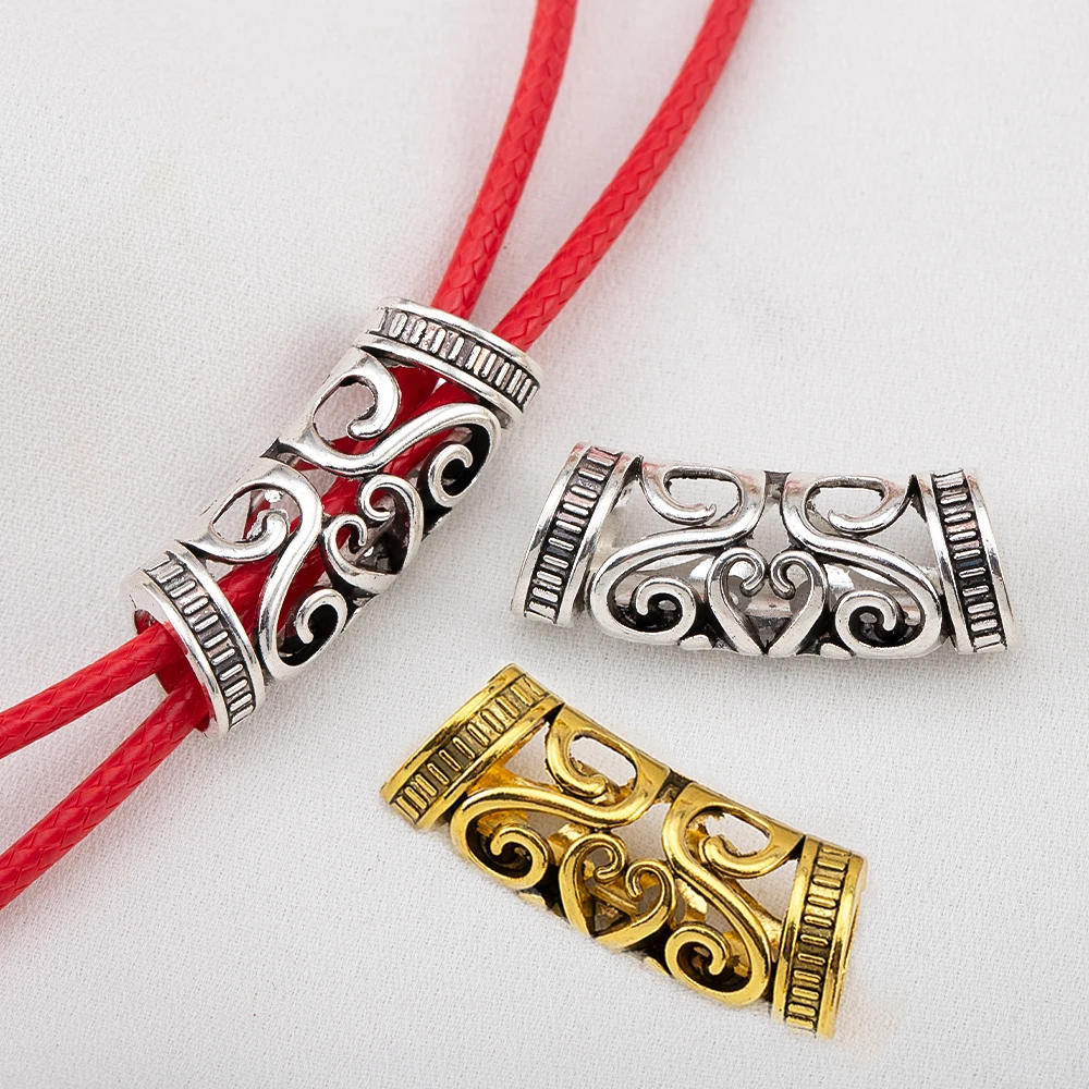 

5/10pcs 9x25mm Metal Hair Braid Tube Alloy Hollow Runes Bead For DIY Jewelry Making Dreadlock Beard Beads Tube Spacer Wholesale