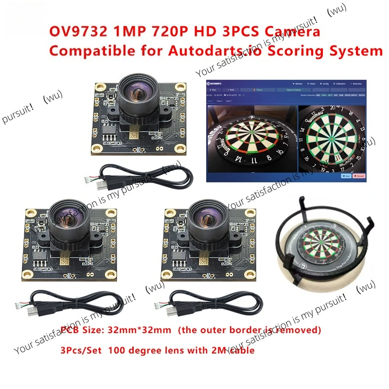 ZOCI- OV9732 100 degrees 3PCS 1MP Camera Module For Autodarts Scoring System