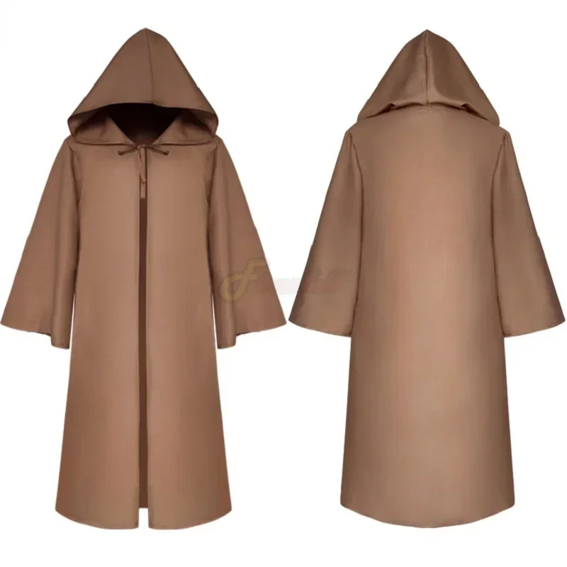 القرون الوسطى هالوين الموت معالج تأثيري حلي الراهب مقنعين الجلباب عباءة كيب الراهب عصر النهضة الكاهن الاطفال الكبار S-XXL MN3