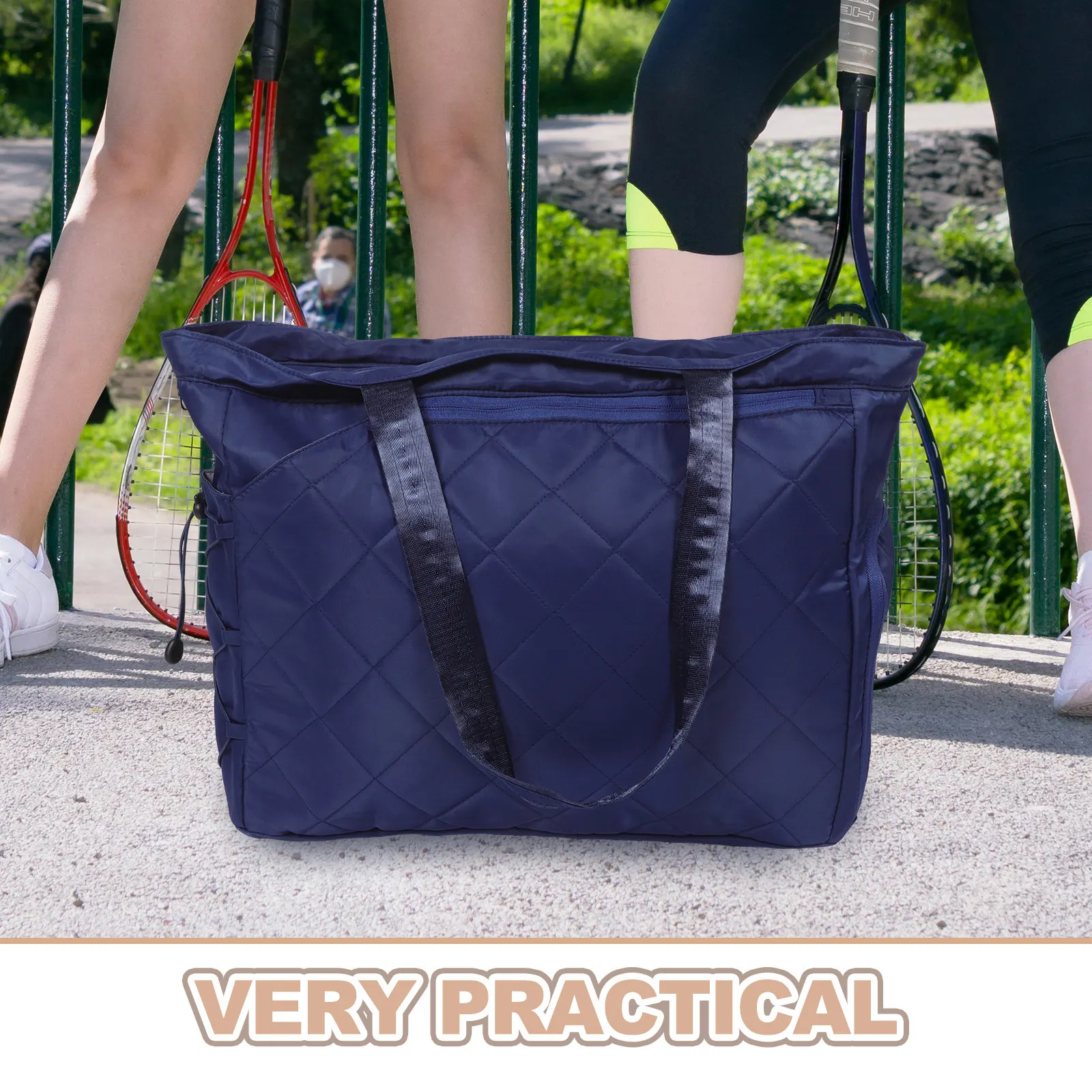 17.68X15.72X11.79In Tennis Racket Tote Bag Large Capacity Lightweight Sports Duffle With Shoe Compartment Pickleball Racquet