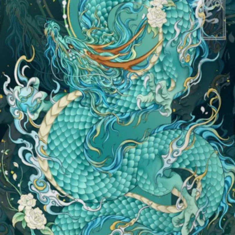 Kimono de samouraï traditionnel japonais pour hommes et femmes, Cardigan ample vert imprimé Dragon Anime, manches 3/4, chemise Harajuku Haori Coaplay