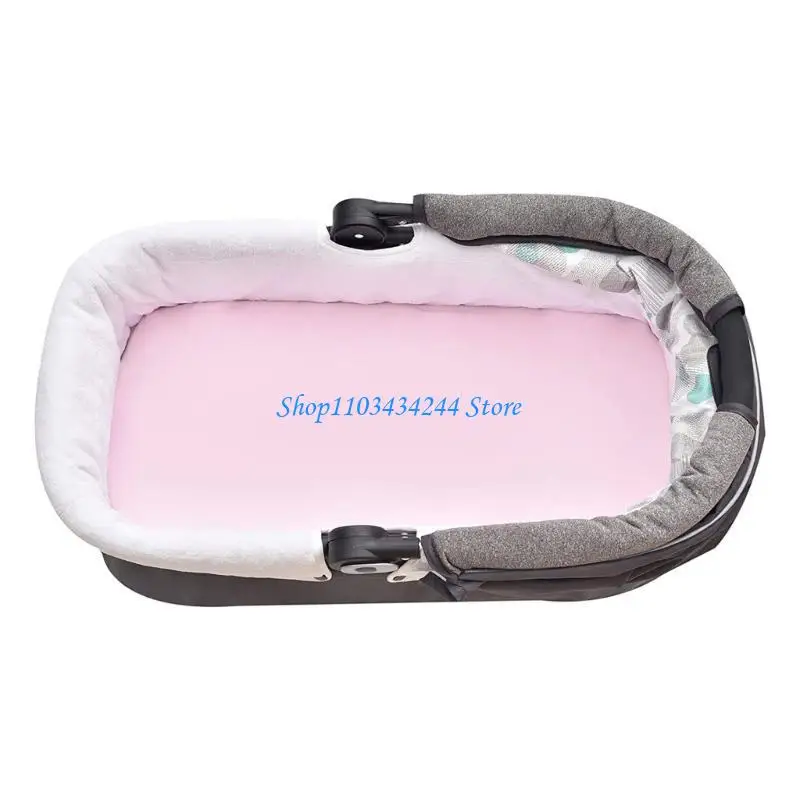 3-Pieces Cradles Basket Pad Fitted Sheets Changing Mat Cover Crib Bed Protectors
