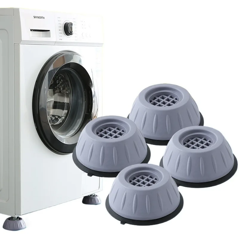 4-pack of Anti-shock Pads, Universal Washer and Dryer Foot Pads, Non-slip Pads, Refrigerator Moisture-proof Roller Foot Covers