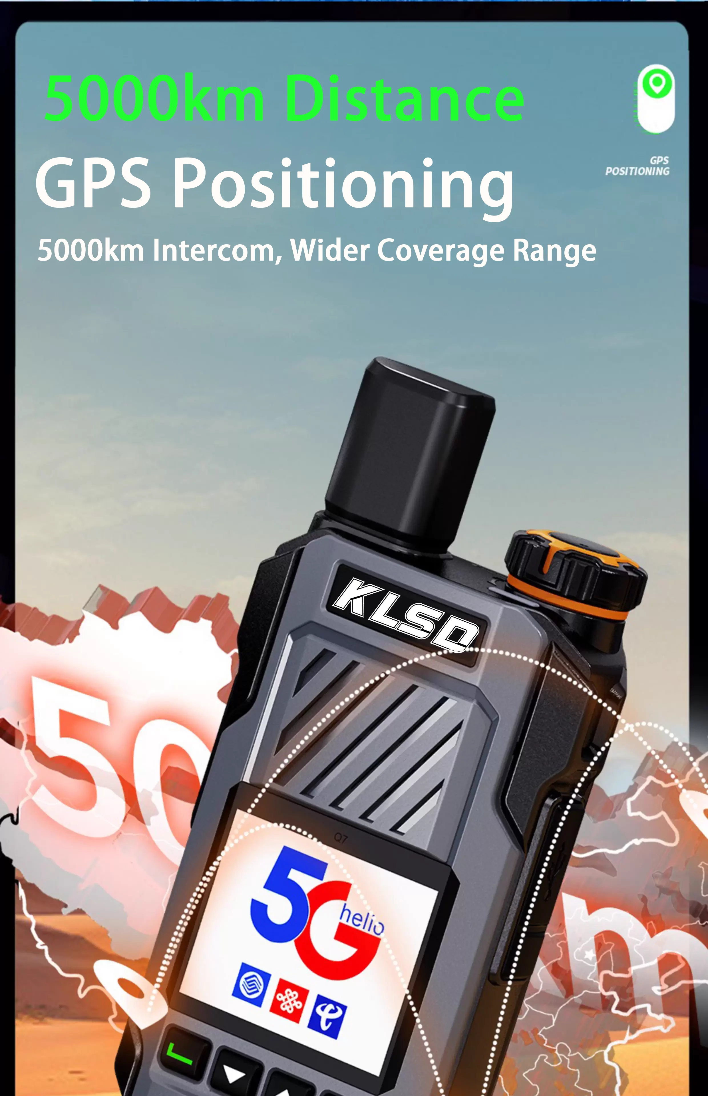 Outdoor Handheld Mini 4G POC Walkie Talkie Wireless Radio Full Network Intercom 5000Km Call Range with Public SIM CARD Support