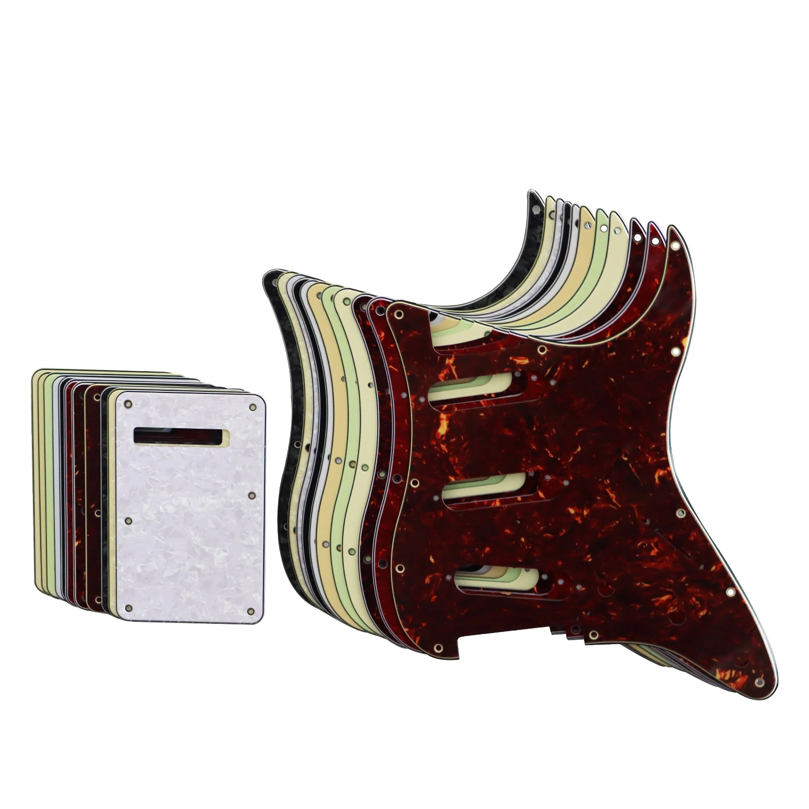 

Phrilam SSS 11-Hole Strat Pickguard, 3-Ply Scratch Plate with Aluminum Foil Shielding - Fits American/Mexican St