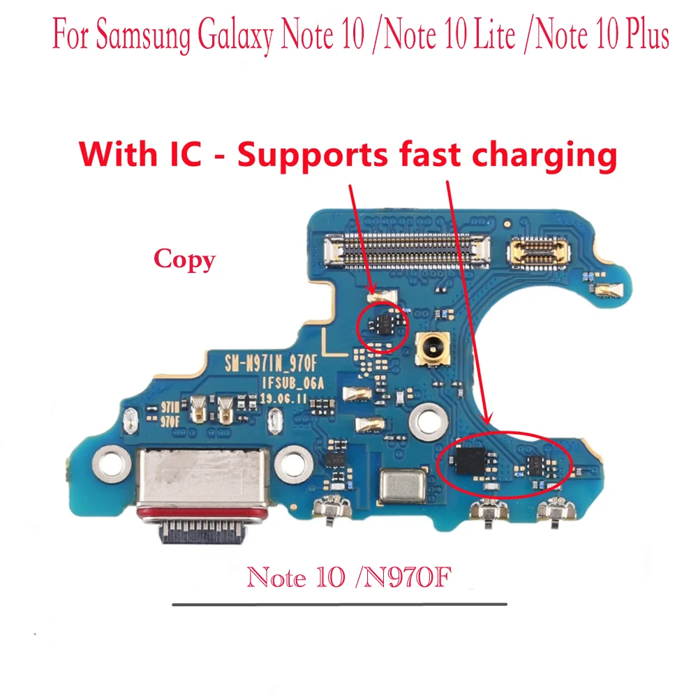 USB Charger Dock Connector Charging Port Microphone Flex Cable For Samsung Galaxy Note 10 Plus Lite N770F N970F N976B