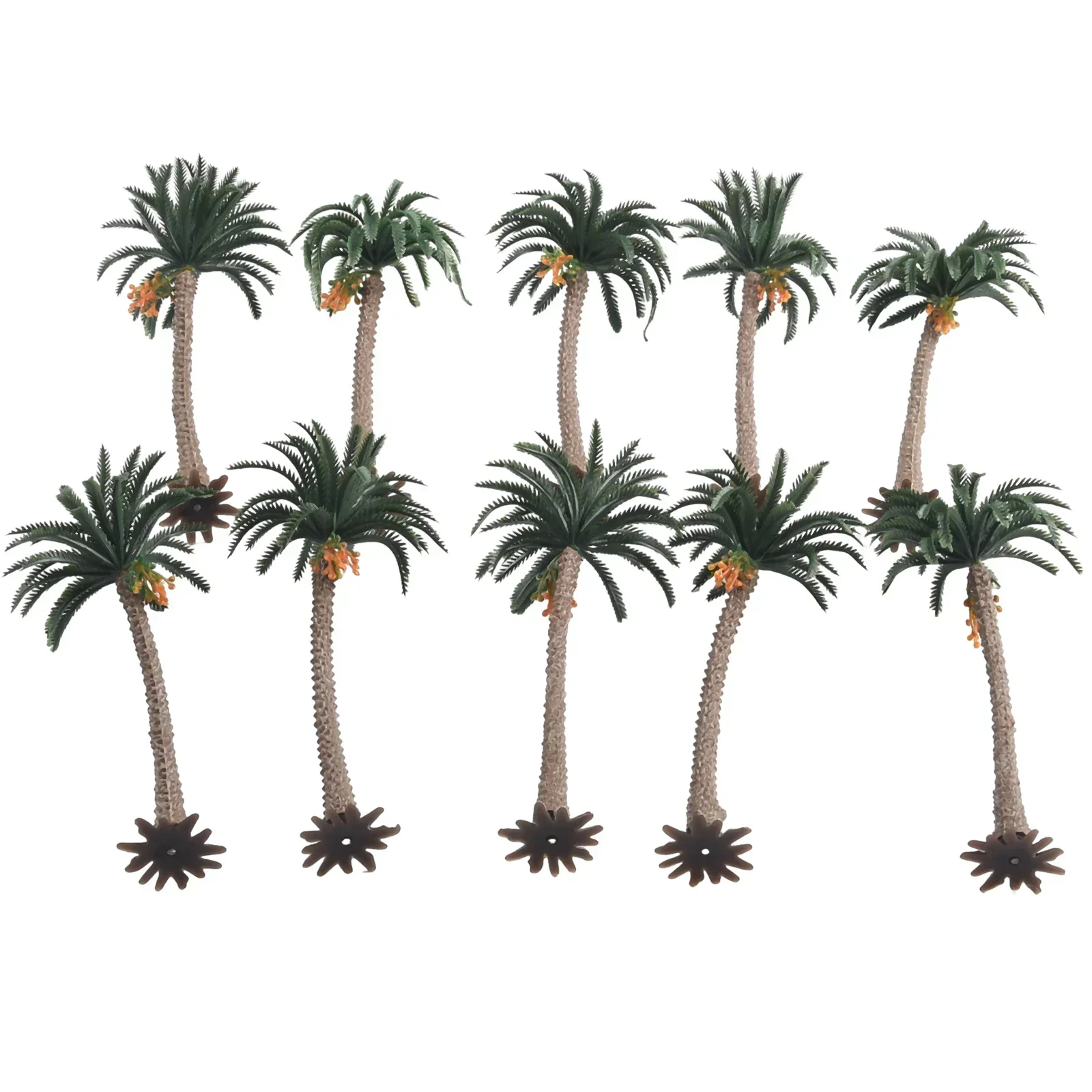 10Pcs 15/12/9/6CM Plastic Coconut Palm Tree Miniature Plant Pots Bonsai Craft Micro Landscape DIY Decoration Scenery Model