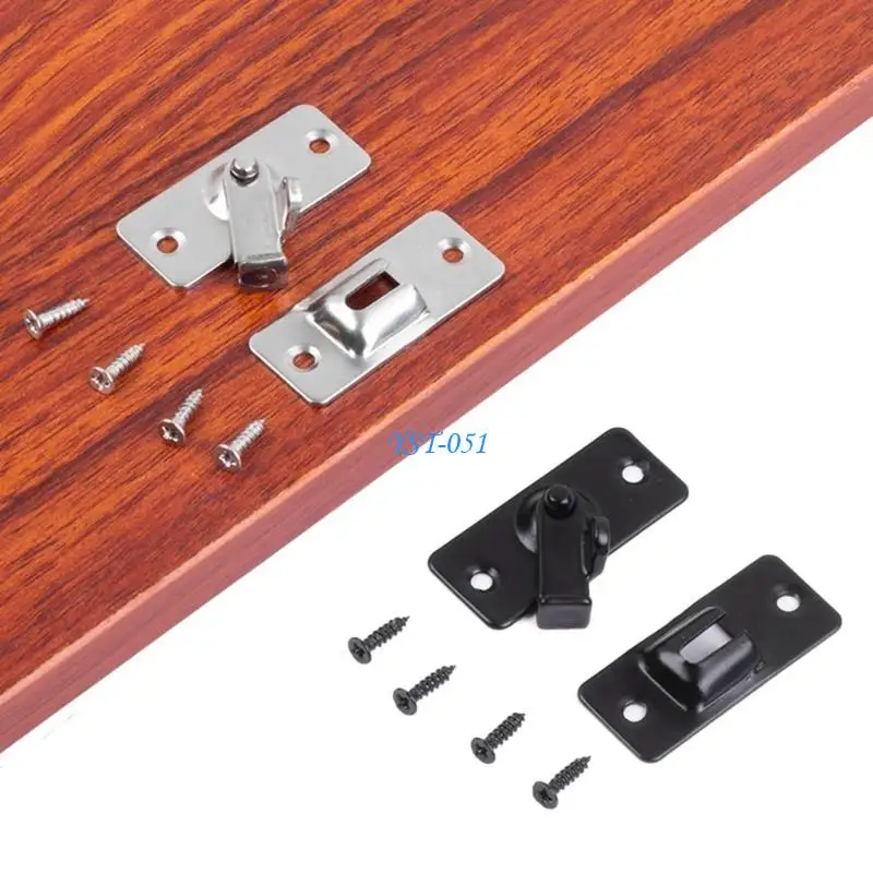 E15A 3pcs Small Stainless Steel Door Lock Conven ient Accessory for Window and Gate