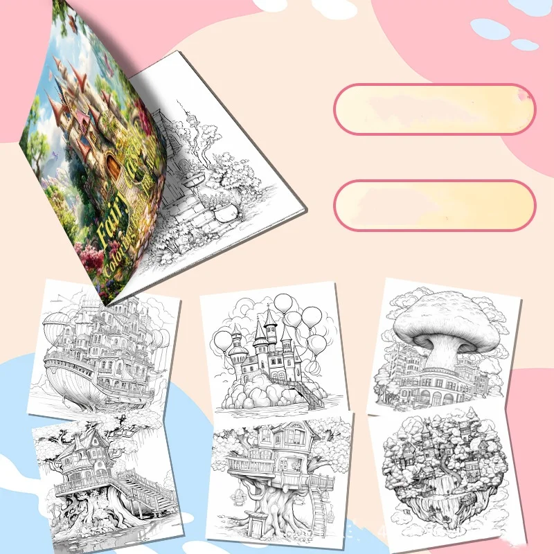 Castle Adult Coloring Book for Stress Relief - Anti-Anxiety Mindfulness Art Therapy with Creative Painting Pages