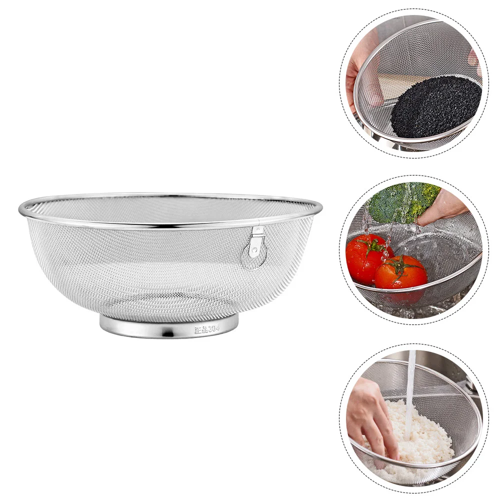 

Stainless Steel Rice Washing Sieve Water Trough Home Drain Basket Kitchen Basin Fruit