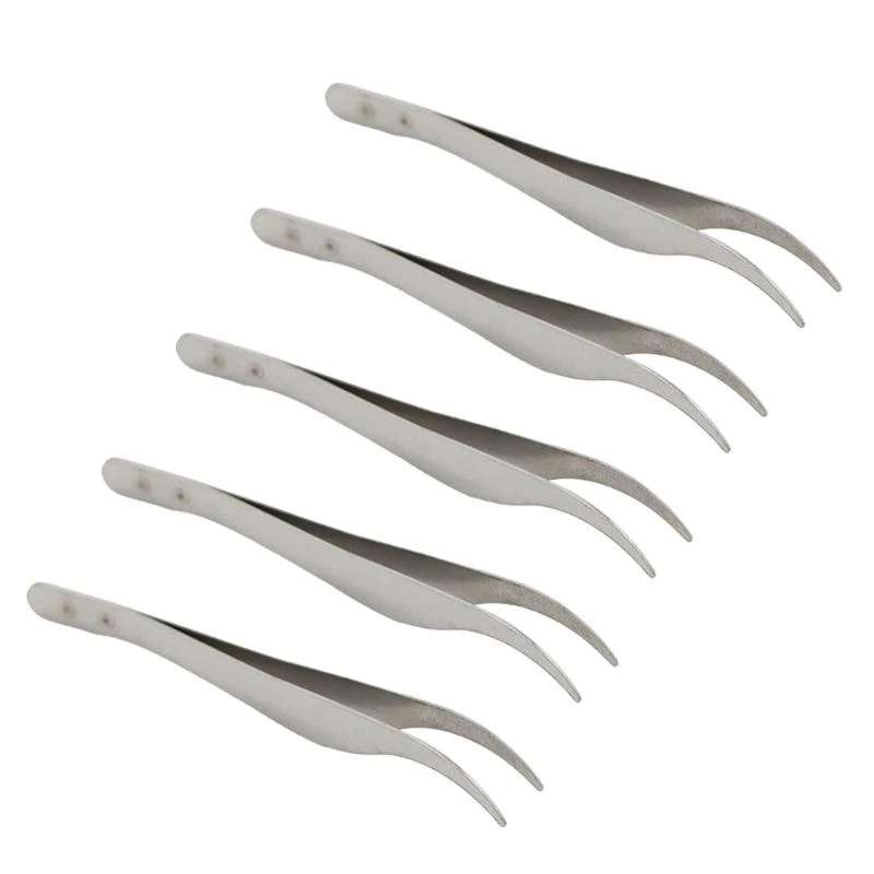 

Slant Tip Tweezers for Detailed Beauty Care Stainless Steel, Makeup & Salon Use