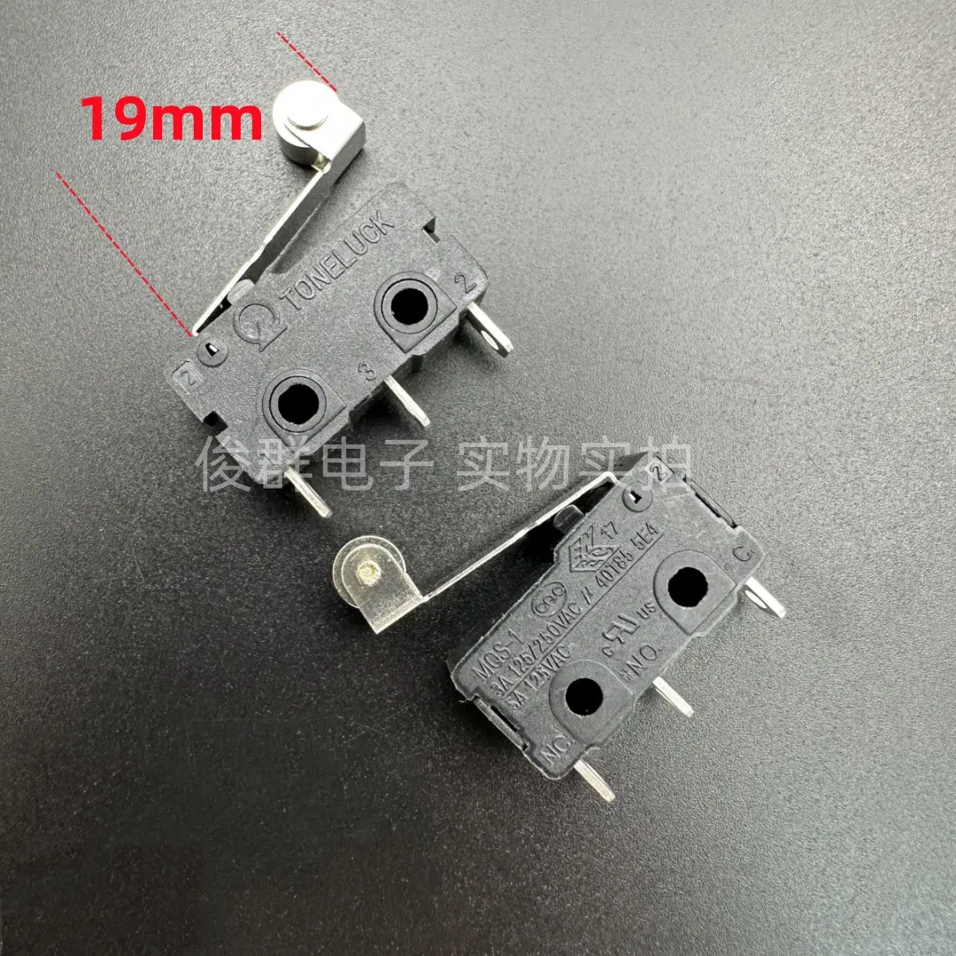 10pcs/ MQS-1S micro switch with handle 3-pin stroke reset button touch point button