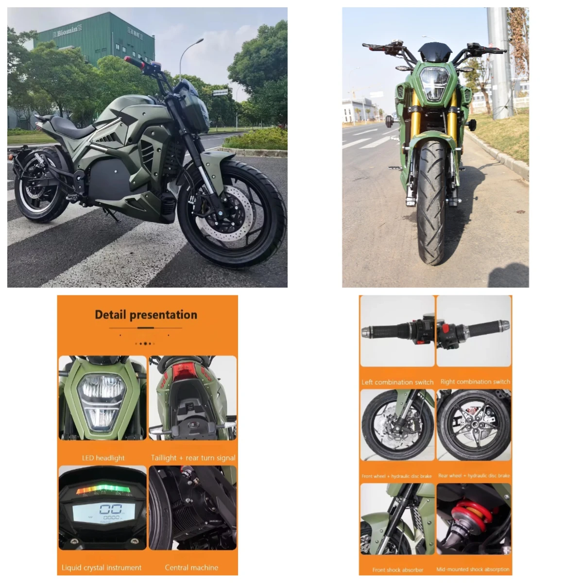 

Krono Wild 12000W-2000W High Power Electric Motorcycle Factory Direct Sales Support Customization