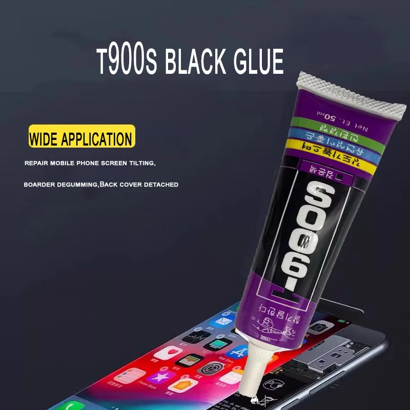 T900S 15/50/110ml Korea Soft Super Glue Component Laptop Mobile Phone LCD Display Screen Black Adhesive Sealant Glue PVC Metal