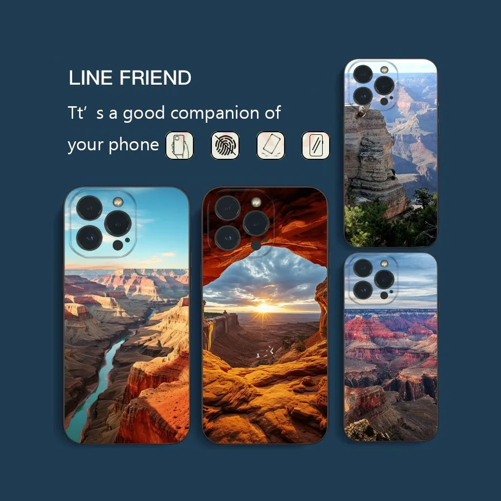 Grand Canyon Phone Case  For iPhone16 15 14 13 12 Mini 11 Pro XS Max X XR SE5 6 7 8 Plus Soft Silicone Cover