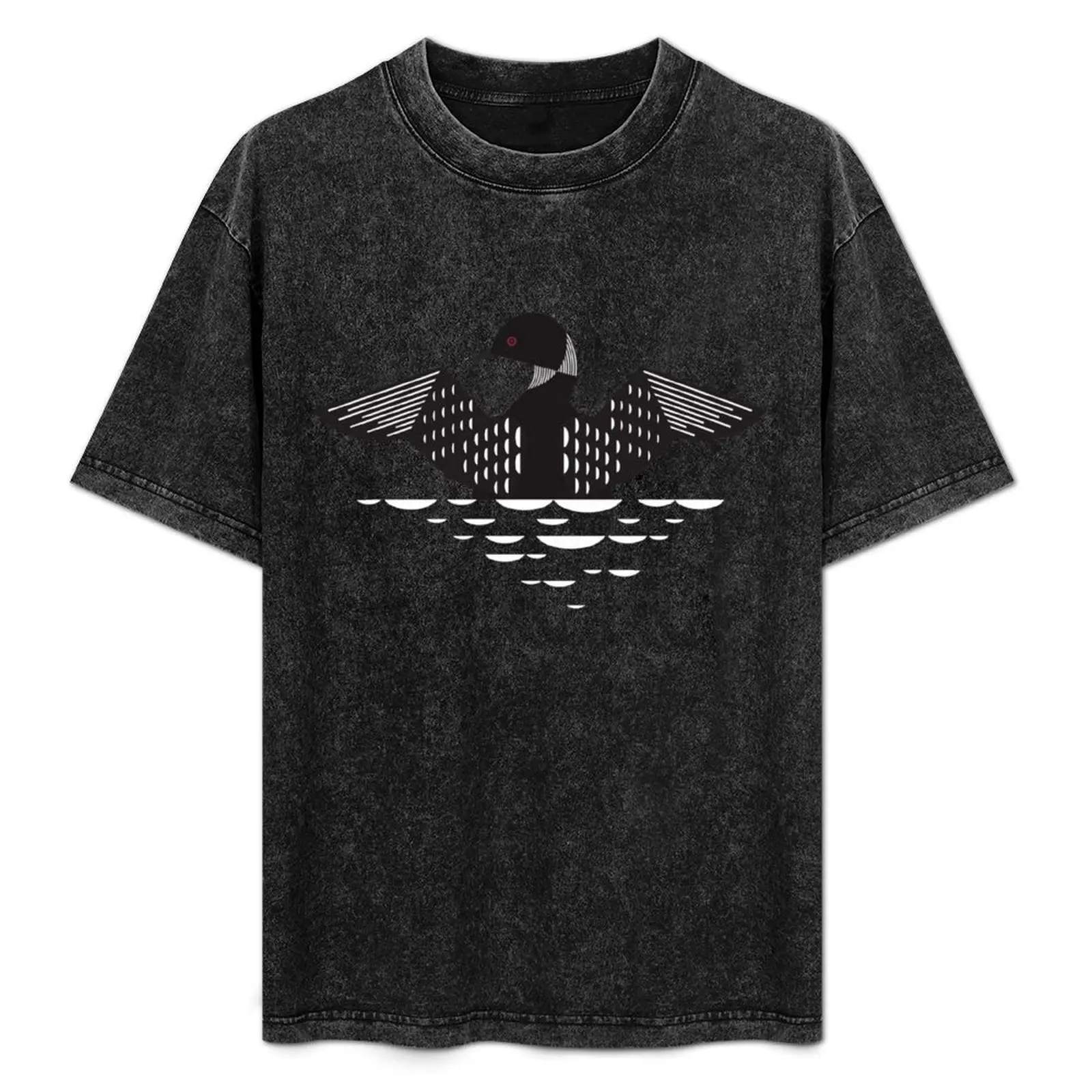 

Geometric loon illustration T-Shirt custom shirt funny costumes oversized t shirts for men