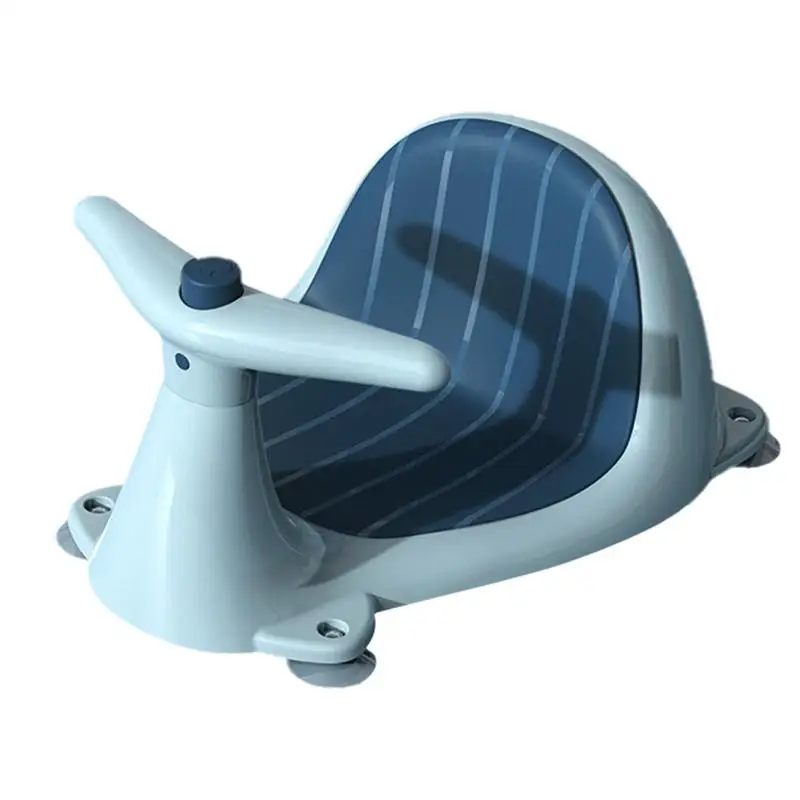 Non-Slip Baby Bath Seat com pulverizador de água, Cartoon Whale Shaped, assentos de segurança do banheiro para bebês