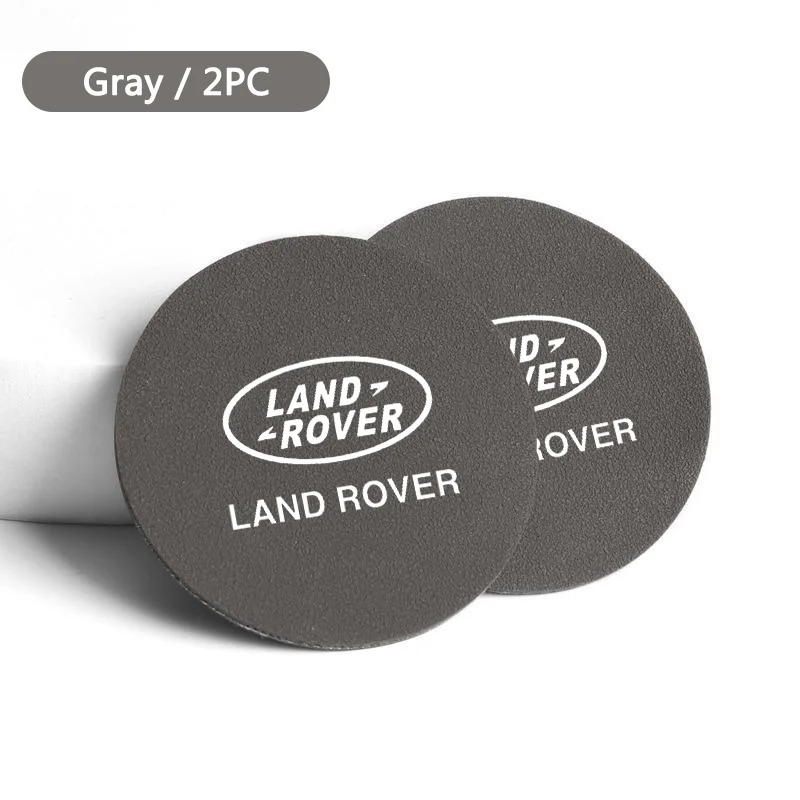 2Pcs Car Coasters Water Cup Non-Slip Mat Waterproof Water Cup Mat For Land Rover Sport Range Rover 2 Freelander Defender Evoque