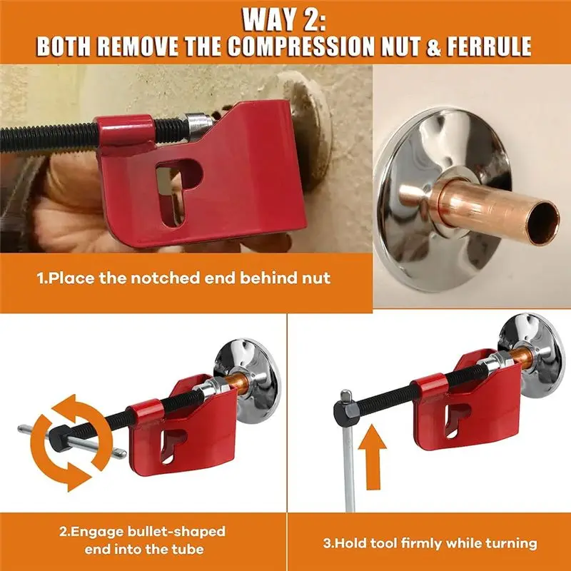 【Big Deal】Remove Ferrule & Nut Of Pipe,Ferrule Puller Compression Sleeve Puller For 1/2Inch Water Compression Sleeve & Tubing