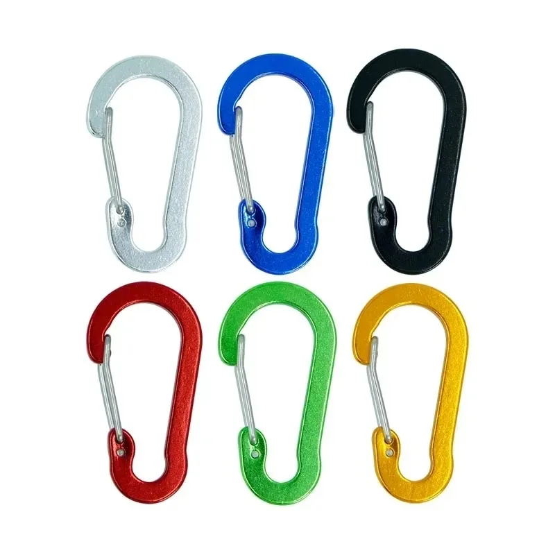 Carabiner Clip Set Tourist Small Hooks Outdoor Fishing Camping Cycling Hiking Multi Tool Keychain Buckle Karabiners   6-12pcs image 4