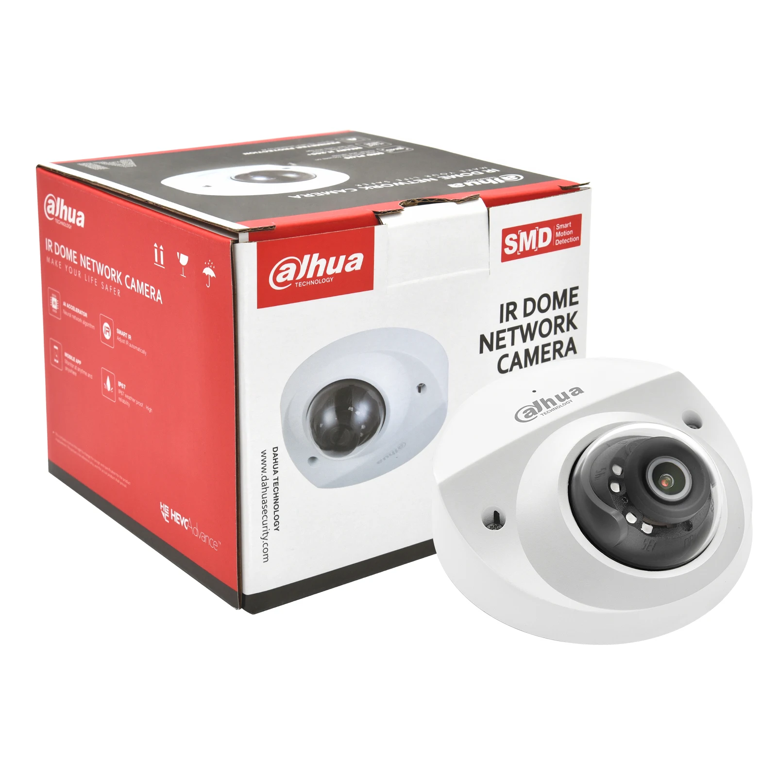 Dahua 4MP IP Camera IPC-HDBW2431F-AS-S2  Dome PoE IR Alarm In/Out Build-in Mic SD Card Slot Starlight CCTV Security IP67 view 2