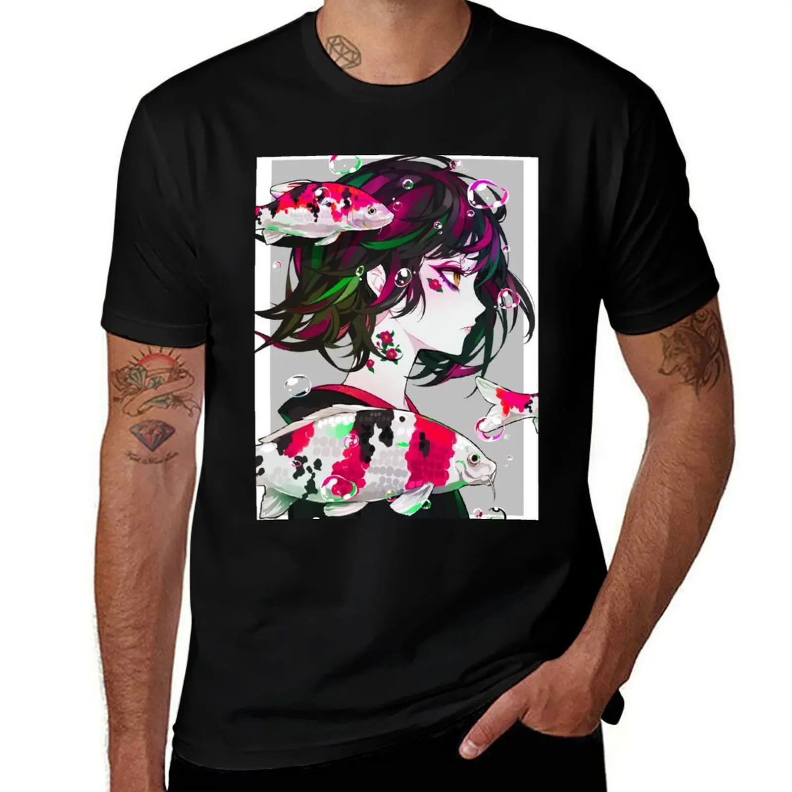 Vivid Koi T-Shirt printed t shirts for man T-Shirt