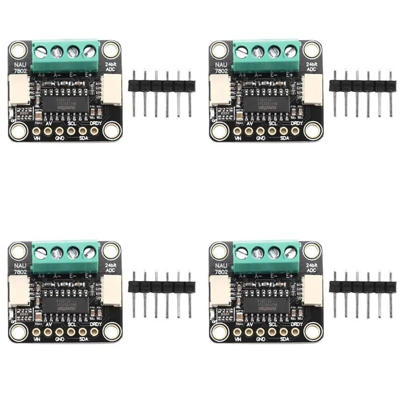4X 4538 NAU7802 24-Bit ADC Module High Precision STEMMA Qwiic For Advanced Electronics Projects