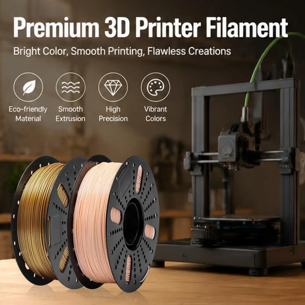 1.75mm PETG 3D Printer Filament 1kg Spool High Toughness Filament Neatly Wound Solid Color Filament for DIY Models Ornament