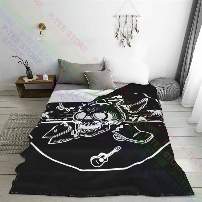 Shred Skate And Surf Printed Knarley Surfing Interests Blanket For Bed Ultra-Soft Mechanical Wash