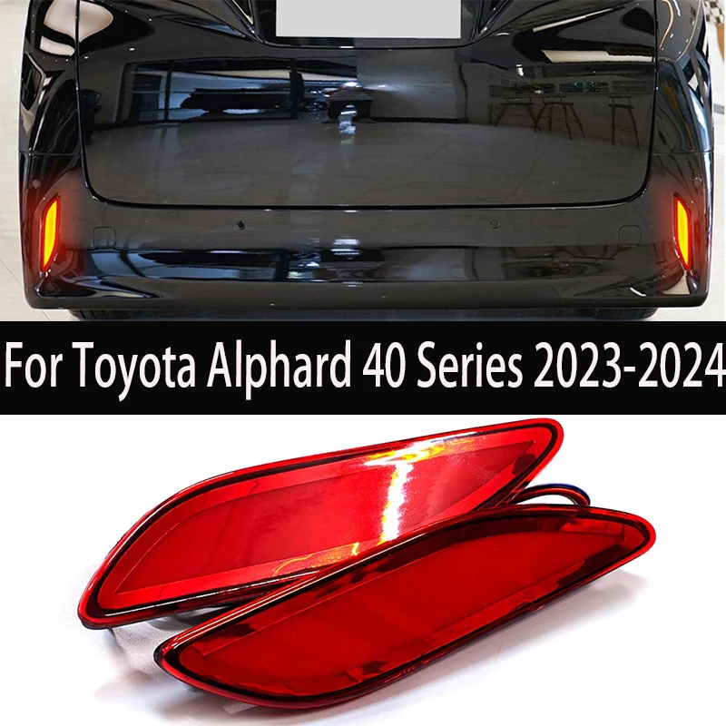 

Светодиодный отражатель заднего бампера для Toyota Alphard 40 серии 2023-2024, противотуманная фара, левый и правый, автомобильные аксессуары