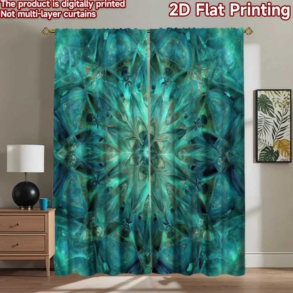 

1pc 2D flat Photography Backdrop Scene Backdrop Geometric Turquoise Star 100% Polyester Family Party Decoration for Suitable for