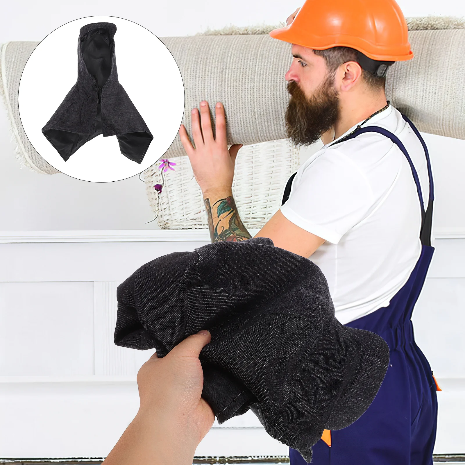 

Denim Dustproof Work Cap Face Neck Protection Uv Resistant Wide Brim Bucket Hat For Construction Cement Handling Outdoor Garden