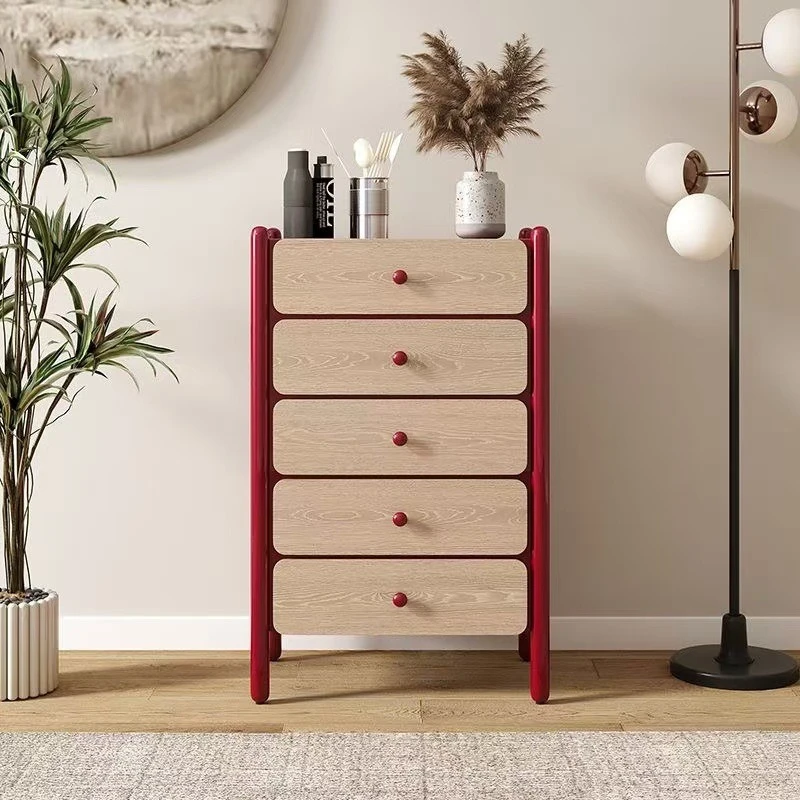 

Medieval solid wood chest, living room stand cabinet, bedroom high-end storage drawer cabinet
