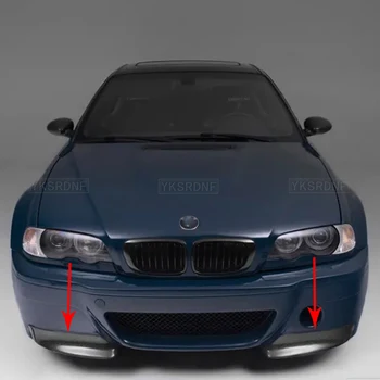 A Pair Car Front Bumper Splitters Diffuser Spoiler Splitter Lip Guard Lip For BMW E46 1999-2006 2001 M3 Carbon Fiber CSL Style