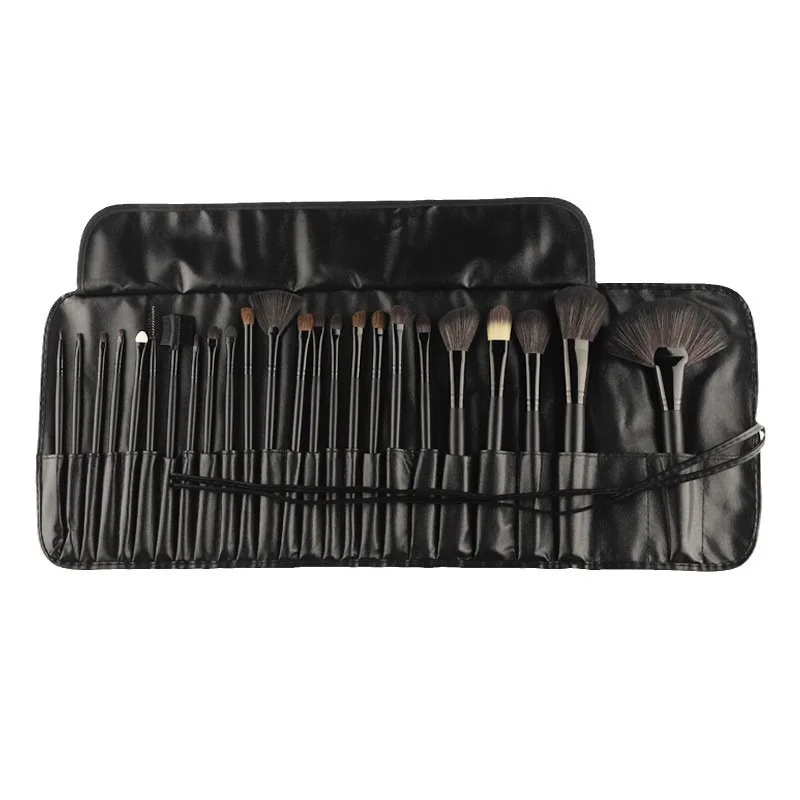 24 Stuks Zwart Roze Make Up Kwasten Sets Cosmetica Borstels Wenkbrauw Poeder Foundation Schaduwen Pinceaux Make Up Gereedschap Professionele 2025