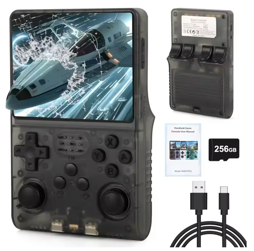 R40s Pro Handheld Retro Gaming Console 3,5-inch IPS Scherm Pocket Game Player 256 GB Ingebouwde 30000 Retro Games voor Kerstcadeau