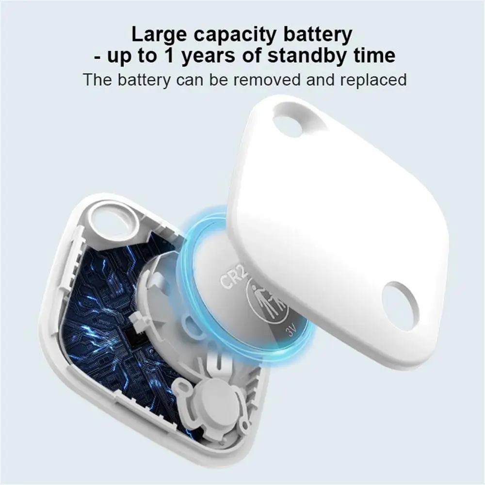 애플 GPS 스마트 에어 태그 트래커 블루투스 스마트 태그 로케이터, 애완 동물 자동차 키, 분실 방지 파인더, 내 iOS 시스템 찾기로 작동, 2 개