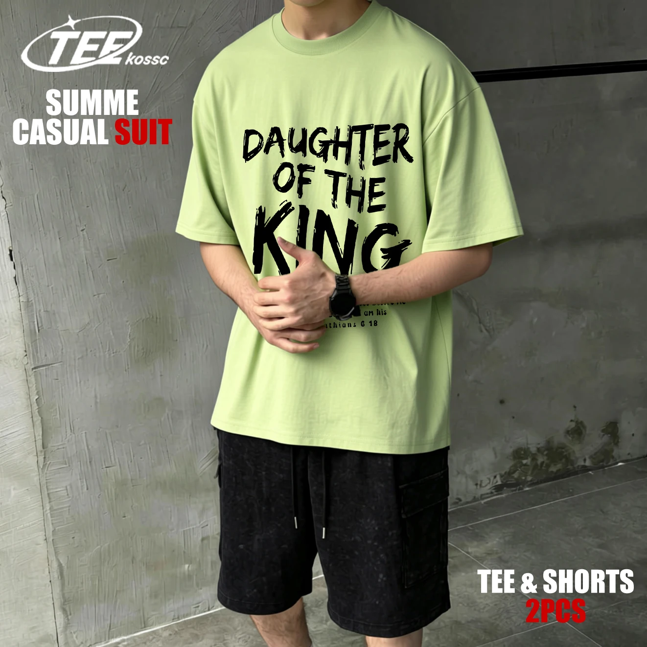 

Мужская футболка Daughter Of The King, свободная повседневная футболка, универсальная хлопковая уличная одежда, мужская модная удобная одежда