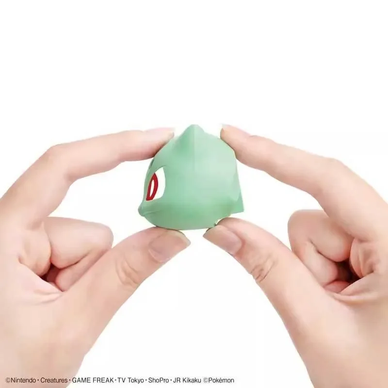 Original Bandai Pokemon Figures Bulbasaur Anime Action Figure Simple Assembly Collectible Model Ornaments Model Toys Gift