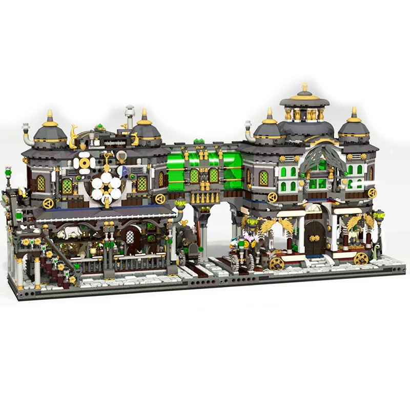 MOCThe Clockwork Menagerie &Steam Powered Science Creative Street Model Building Blocks DIY Toy Gift