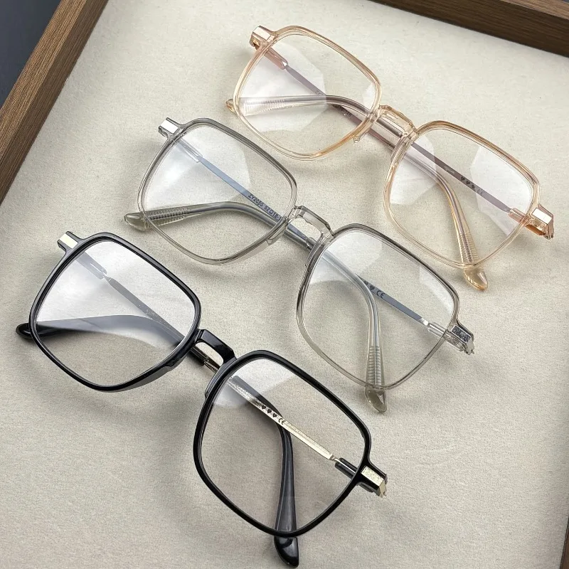 1/3 Stück Unisex Quadratische Brille Leichte Klare Gläser für den täglichen Gebrauch