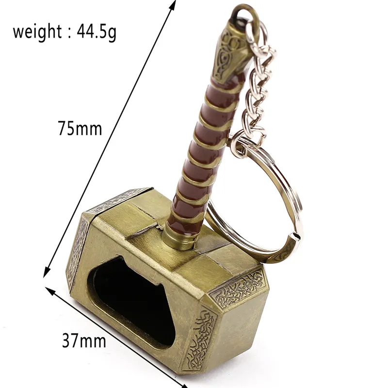 Marvel Superhero Thor's Hammer Beer Bottle Openers Disnes Movie Avengers Thor Odinson Opener Keyring Accessories