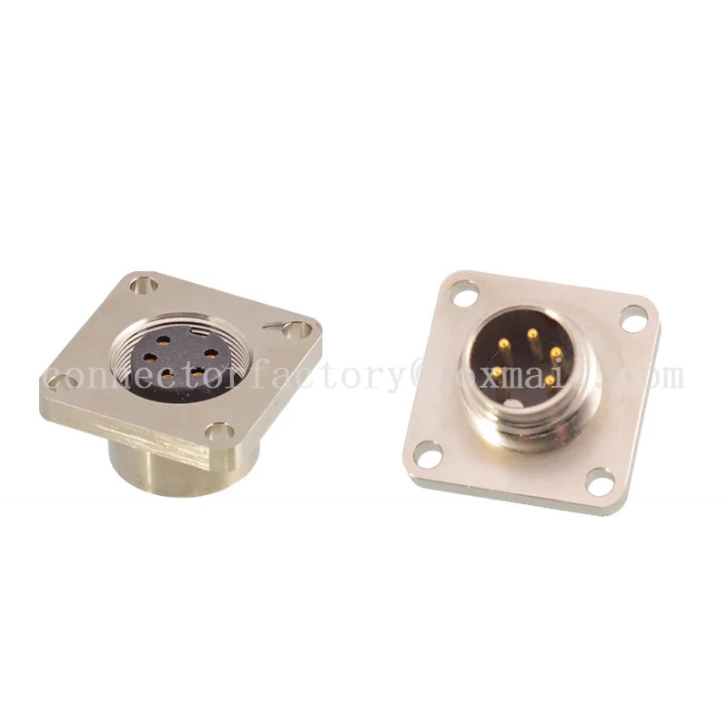 M16 2 3 4 5 6 7 8 12 14 16 19 24 Pin Waterproof IP67 Aviation Male Female Welding Type Socket With 30cm Cable Threaded Connector