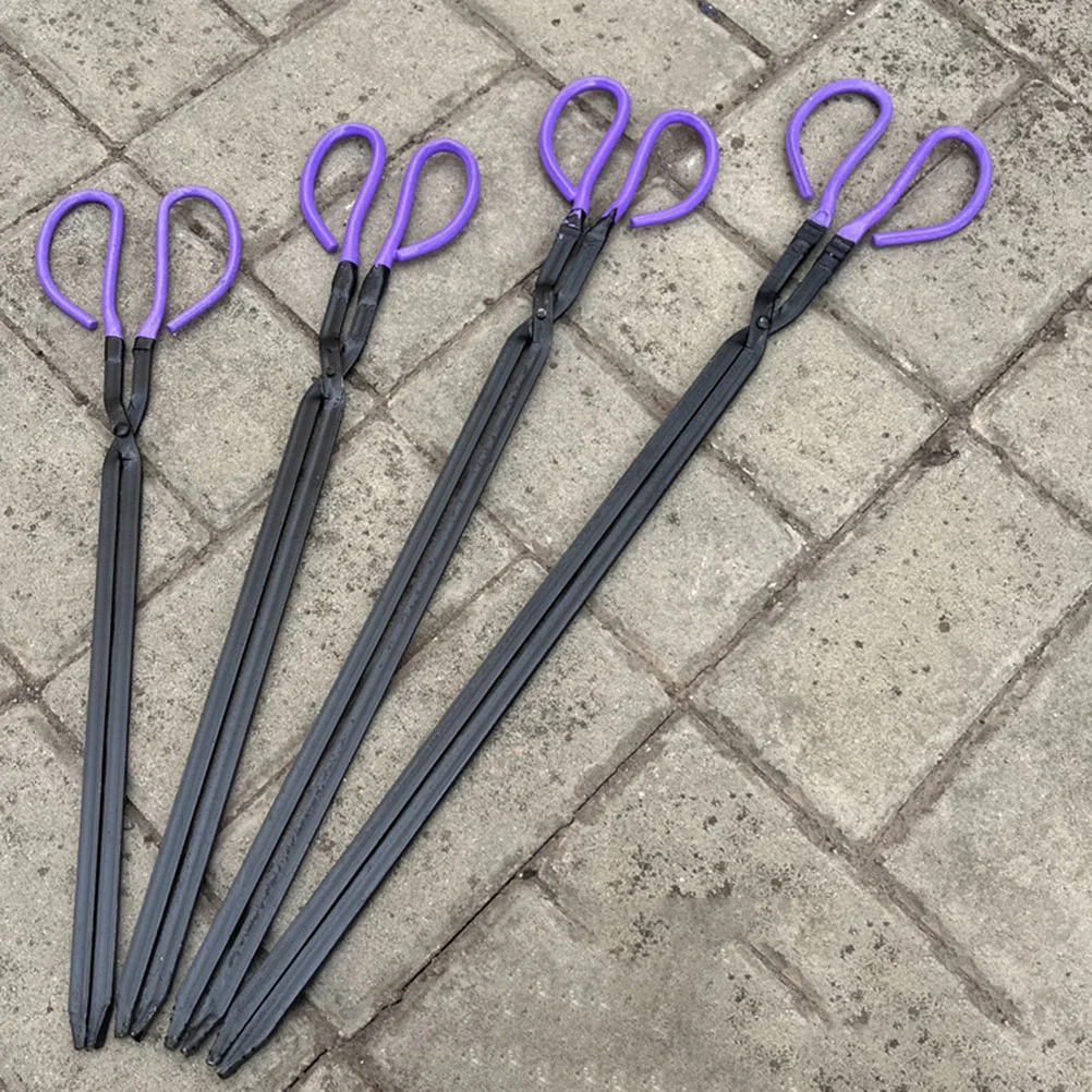 

2 Pcs Fire Tongs Clip Fireplace Barbecue Tools Bbq for Grill Tweezers Outdoor Charcoal