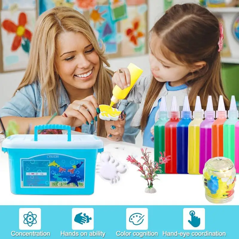 Kind Magie Wasser Elfen Perlen Kit 3D Magische Gele Kinder Meer Leben Kreatur Spielzeug Handgemachte Wasser Elfen Perle Marine Leben Spielzeug Kind Geschenk