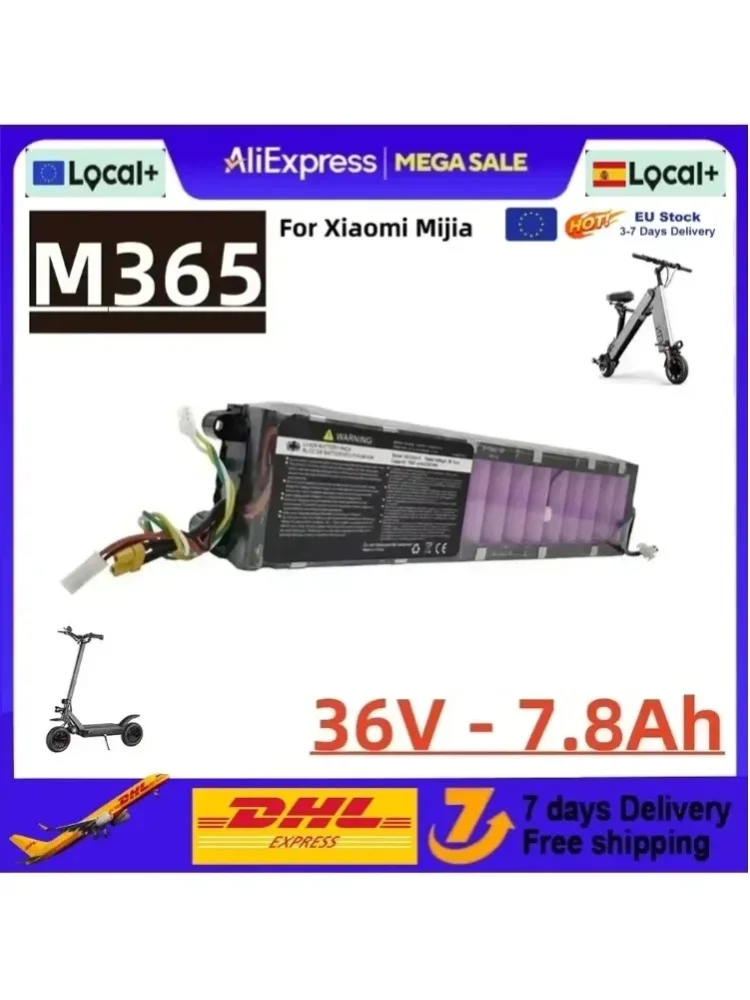 36V 7800mAh Akku für Xiaomi M365 Pro Elektroroller Li-Ionen Ersatzakku mit Smart BMS EU Schnellversand
